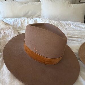 Lack Of Color Tan and Black Hat